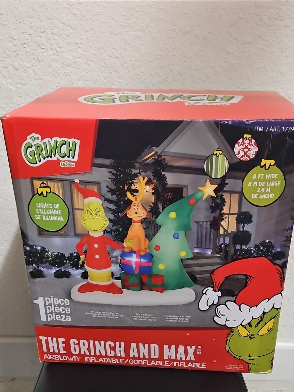 The Grinch and Max Inflatable Holiday Decoration - , Green/Red